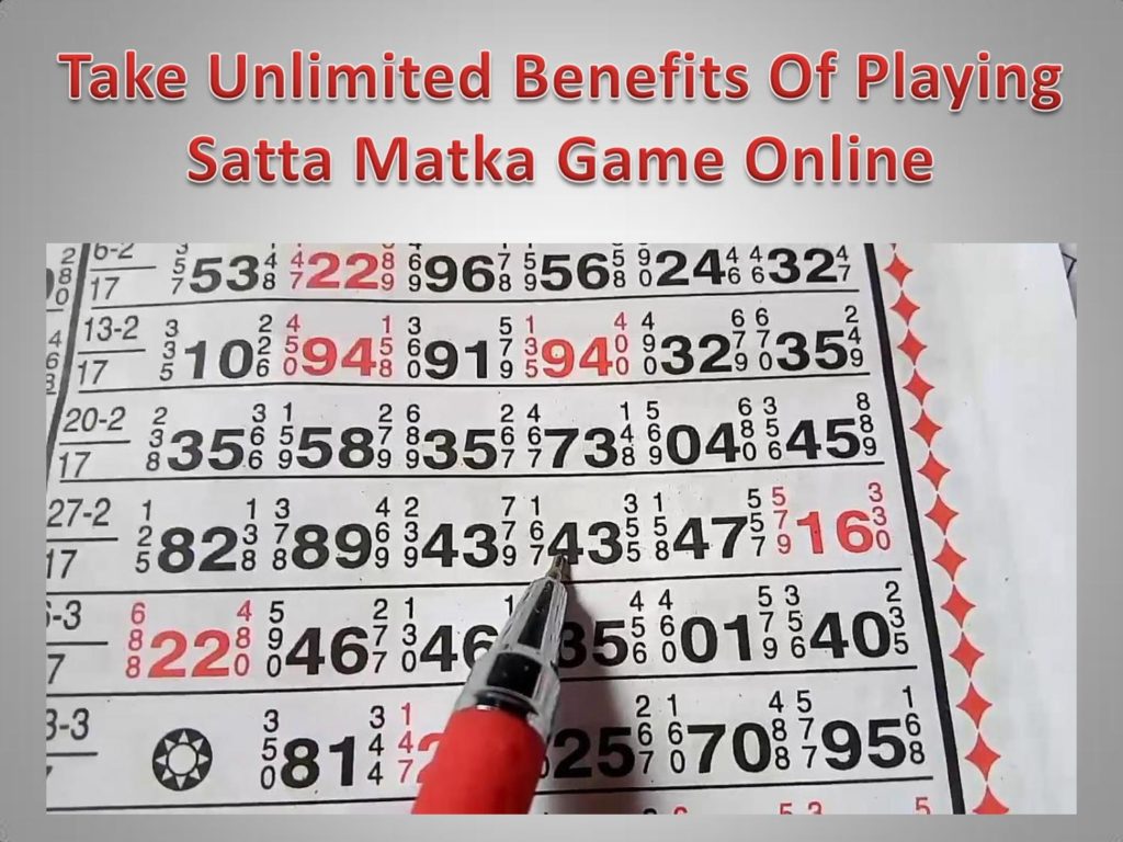 The benefits of playing satta matka